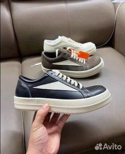 Кеды Rick Owens Vans Vintage Black/White/Brown