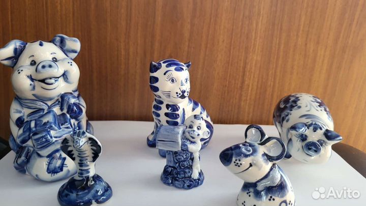 Гжель коллекция статуэтки фарфор
