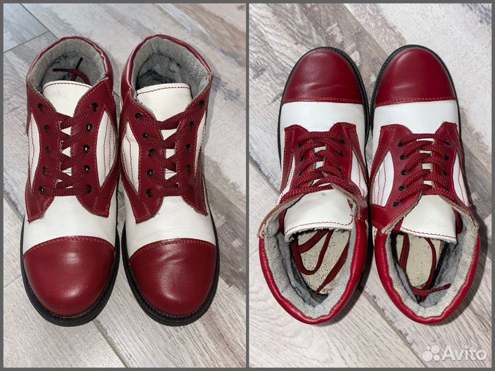 Красивые кожаные ботинки