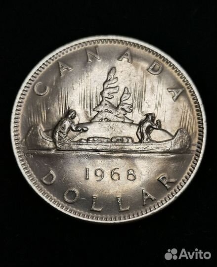 Монета Доллар канада 1968 год