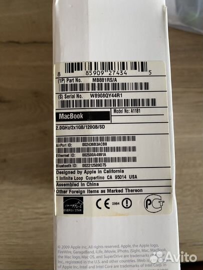 Ноутбук Apple MacBook 13,3