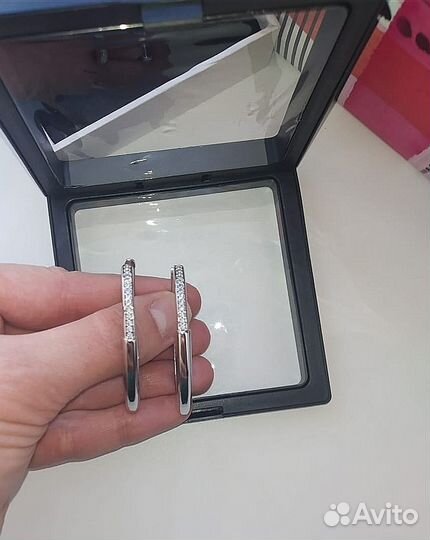 Серьги кольца tiffany