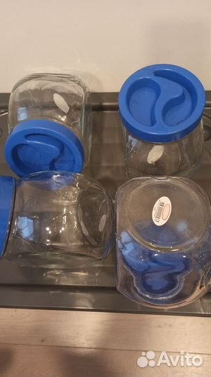 Стеклянные банки 1.5 л, с крышкой