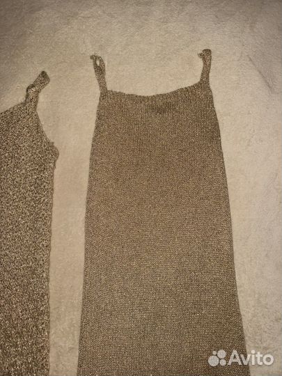 Золотые вязаные платья кольчуга