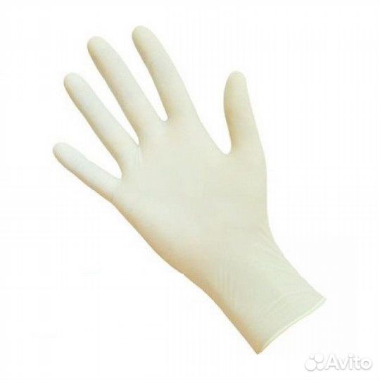 Перчатки медицинские смотровые латексные неопудрен