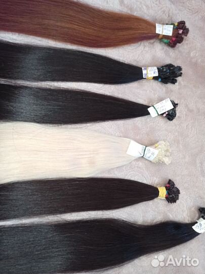 Волосы натуральные на капсулах