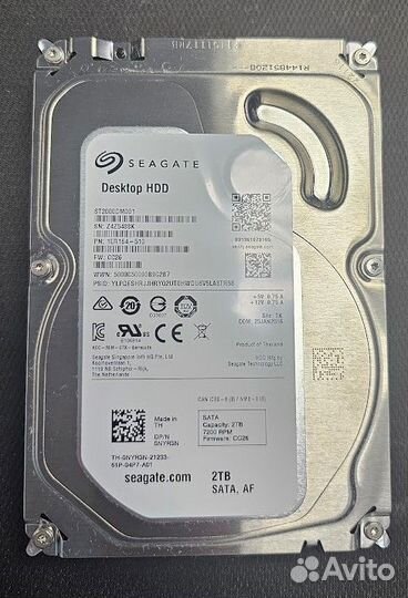 Жесткий диск 2тб Seagate ST2000DM001