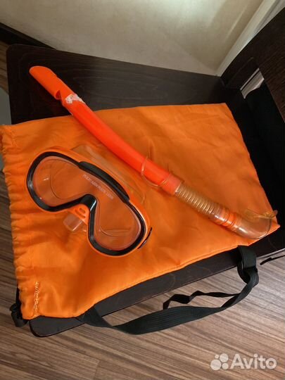 Маска и трубка с сумочкой