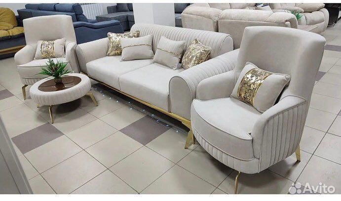 Чехол на угловой диван и кресло