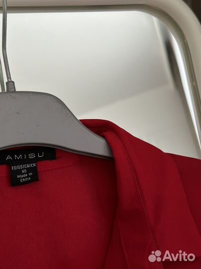 Рубашка ажурная Xs красная женская