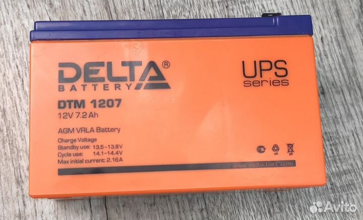 Аккумулятор Delta DTM 1207 12V 7.2Ah