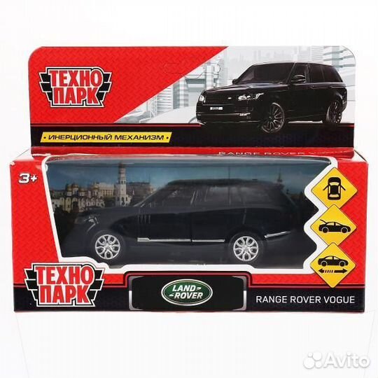 Машина Land Rover Range Rover Vogue 12 см черная металл инерция Технопарк vogue-BK