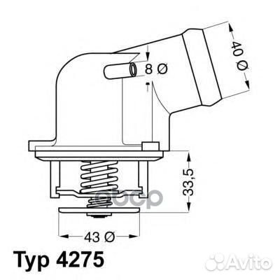 Термостат mercedes W124/W202/W210 1.8-2.3/T 92