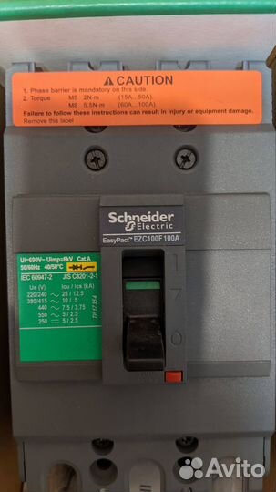 Автоматический выключатель 100 А