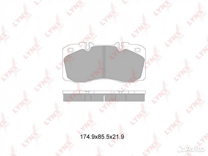 Колодки тормозные дисковые передние lynxauto