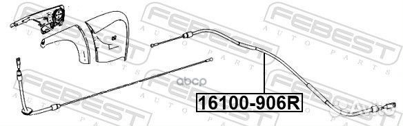 Трос ручника задний левый и правый L1394/1065 MB