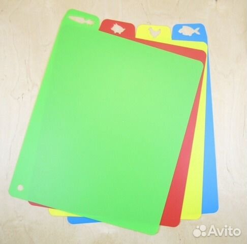 Гибкие разделочные доски с ярлыками (набор-4 шт)