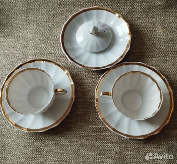 Сервиз. Вербилки 50-е. Костяной фарфор. Остатки