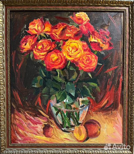 Картина маслом на холсте цветы