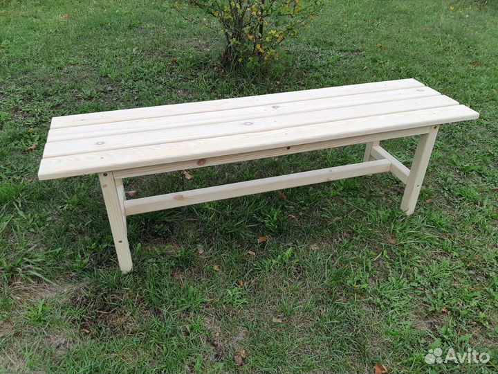 Лавка деревянная садовая