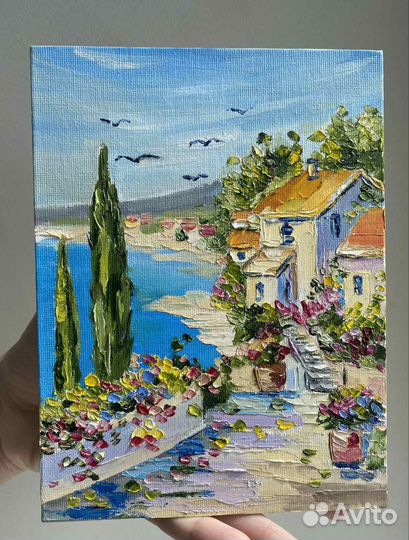 Картина маслом морской пейзаж