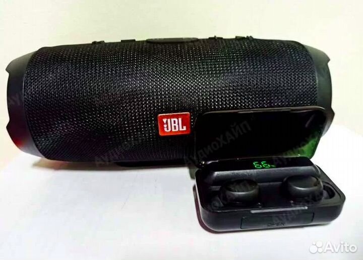 Колонка JBL + Беспроводные Наушники Комплект