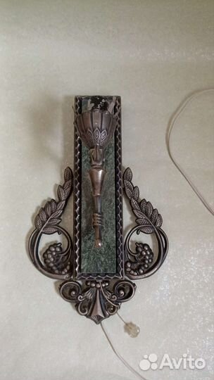 Бра СССР Светильник Уральская Рябинушка Змеевик