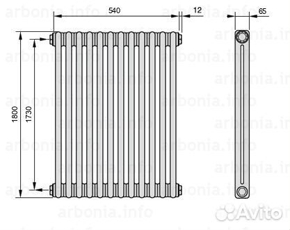 Радиатор Arbonia 2180/12 №12 RAL-9016