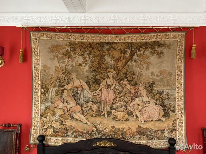 Антикварный гобелен. Тканный. Франция