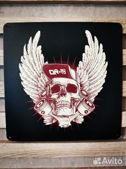 Декор на стену табличка металлическая Moto