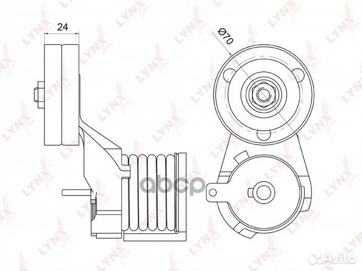 Натяжитель ремня VAG octavia/golf 4 96- с роликом