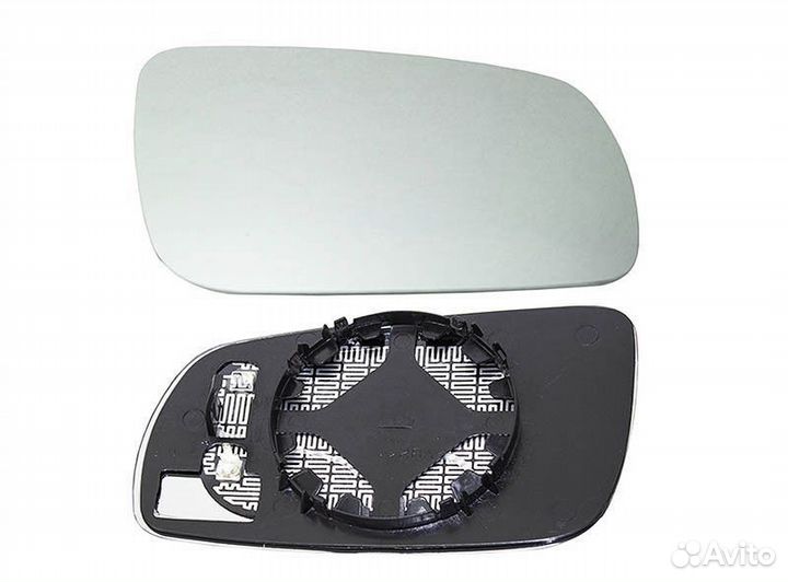 Стекло зеркала каплевидного С поворотами (Правое)