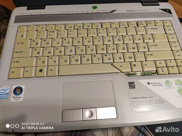 Ноутбук Acer Aspire core 2 duo T5550