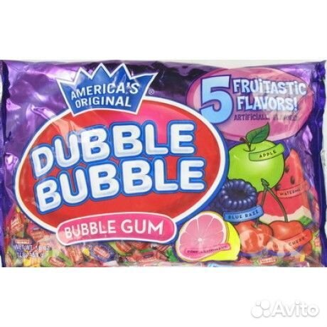 Жевательная Резинка Dubble Bubble Assorted Fruit