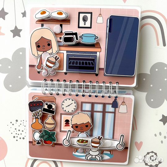 Тока бока альбом на липучках, развивающая игра