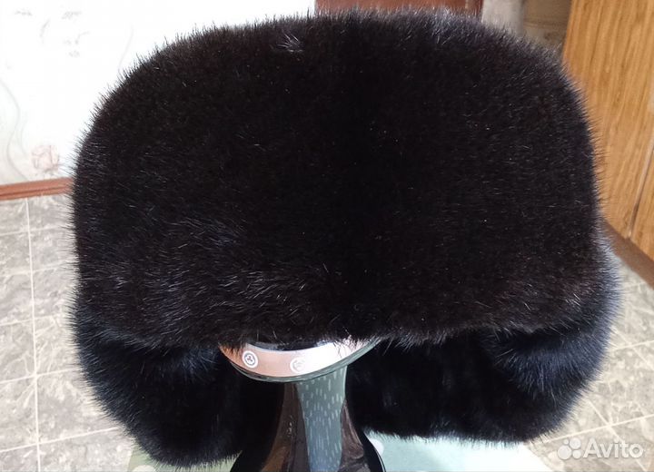 Мужская шапка - ушанка норковая