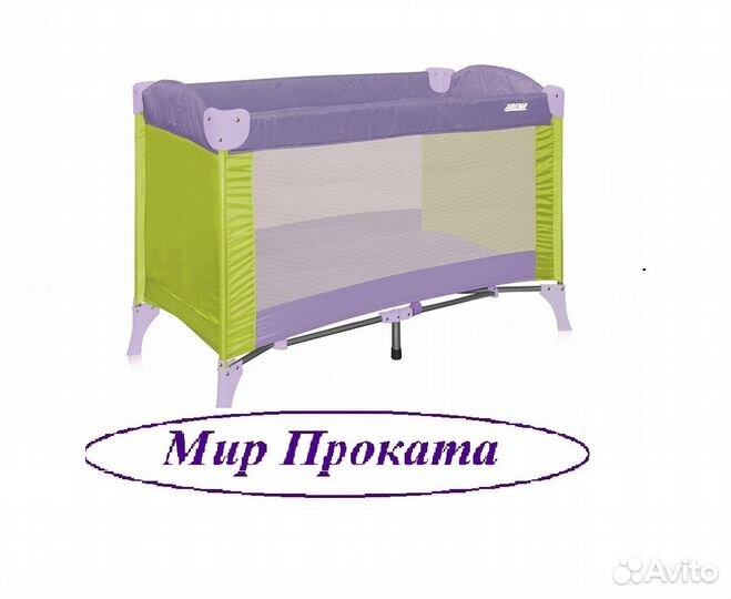 Прокат. Бесплатная доставка. Манеж-кровать Бертони