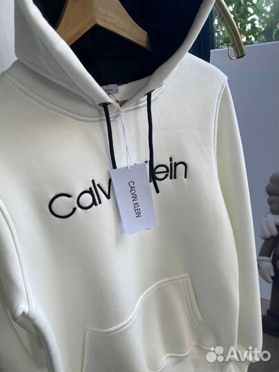 Худи мужское Calvin Klein на флисе с капюшоном