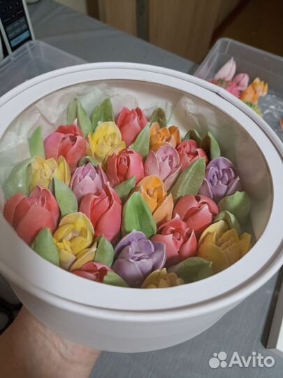 Зефирные букеты и шоколад ручной работы