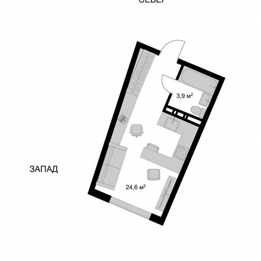 Квартира-студия, 28,5 м², 13/17 эт.