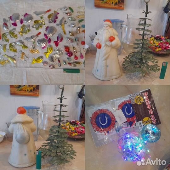 Елочные игрушки ссср,ёлочка ссср,Дед Мороз СССР