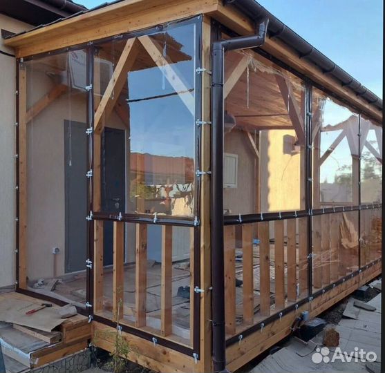 Мягкие окна для беседки морозостойкие