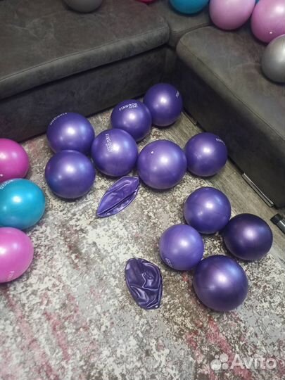 Мяч для гимнастики фитнеса сиреневый