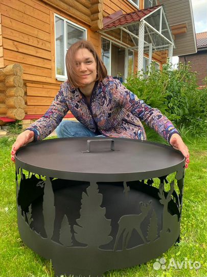 Костровая чаша с крышкой