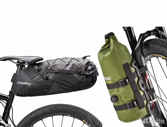 Велосумки Columbus 18L и 3.5L + кейдж