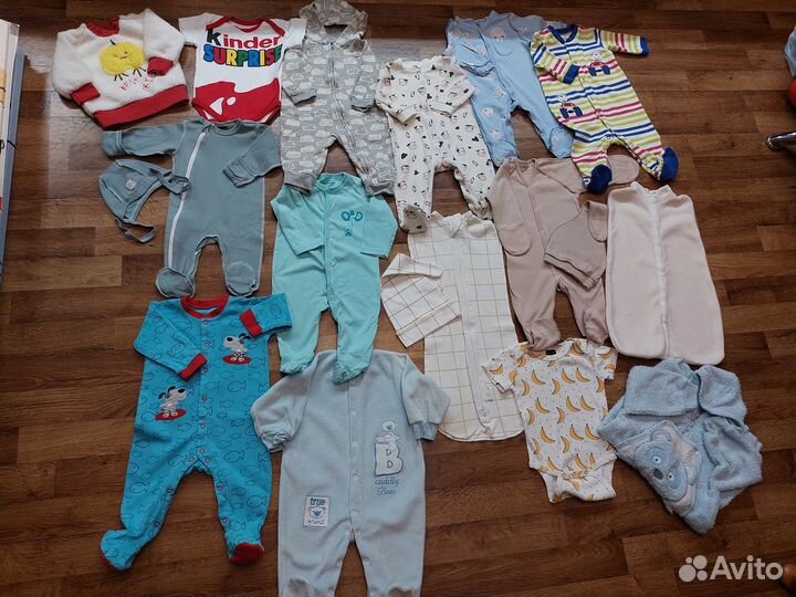 Вещи пакетом на новорождённого 56-62-68
