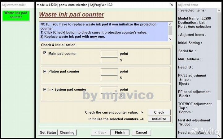 Сброс Epson L-Series