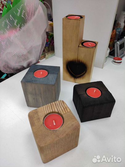 Подсвечник деревянный