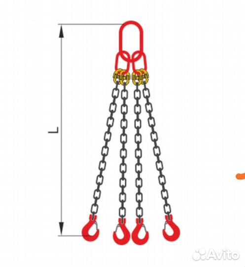 Паук строп цепной 4сц 17.0тн 4.0м