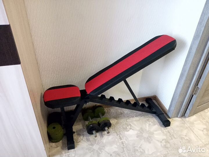 Скамья для жима+ стойка для штанги с подстраховкой